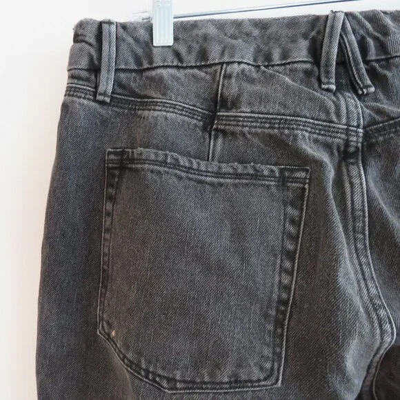 GOOD AMERICAN Good 90's Icon High Waisted Loose Ripped Jeans Black267 - Size 32 - Picture 13 of 14